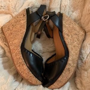 Black Nurture Open-toe Sandals, size 6.